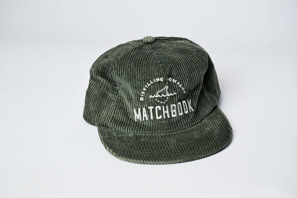 Corduroy Green Matchbook Hat
